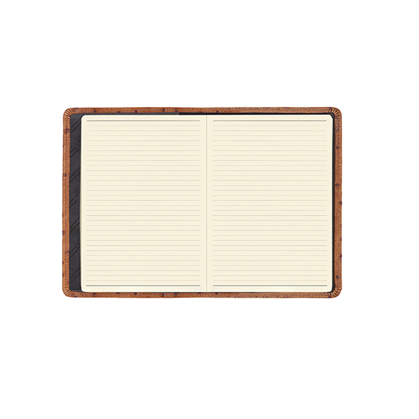 Scully 1046R Leather Journal Ostrich Dark Brown