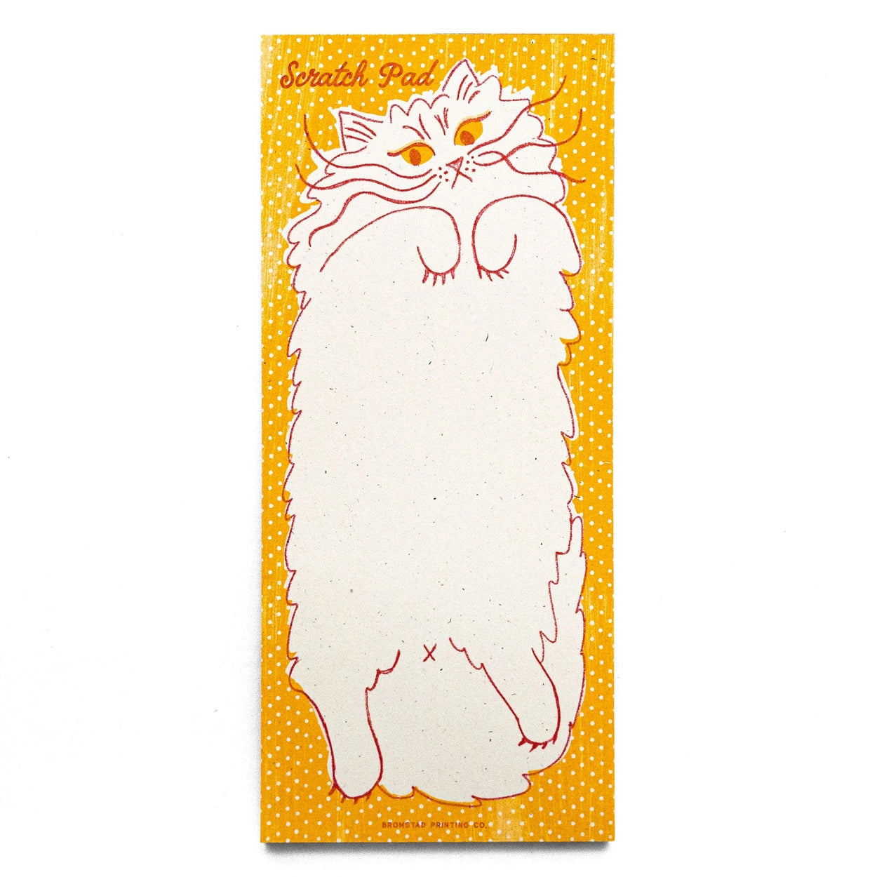 Bromstad Printing Risograph Notepad - Scratch Pad Cat