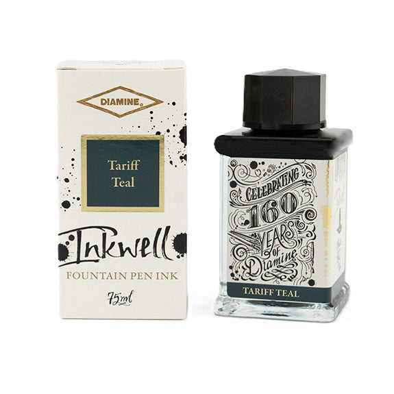 Diamine Tariff Teal (75ml) Bottled Ink - 160th Anniversary