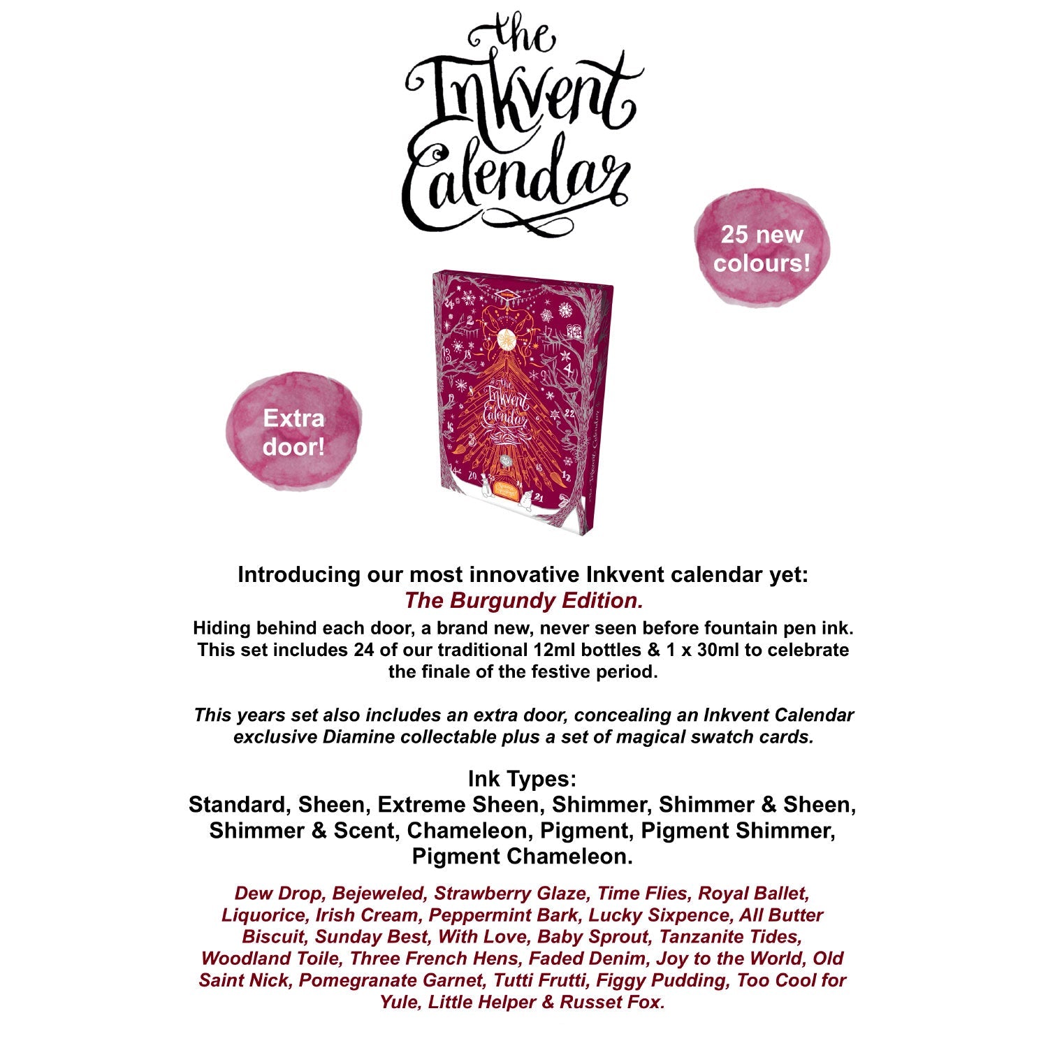 Diamine Inkvent Calendar (2026 - Burgundy Edition) – Dromgoole's