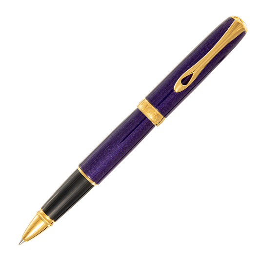 Diplomat Excellence A2 Rollerball - Violet Rain with Gold Trim