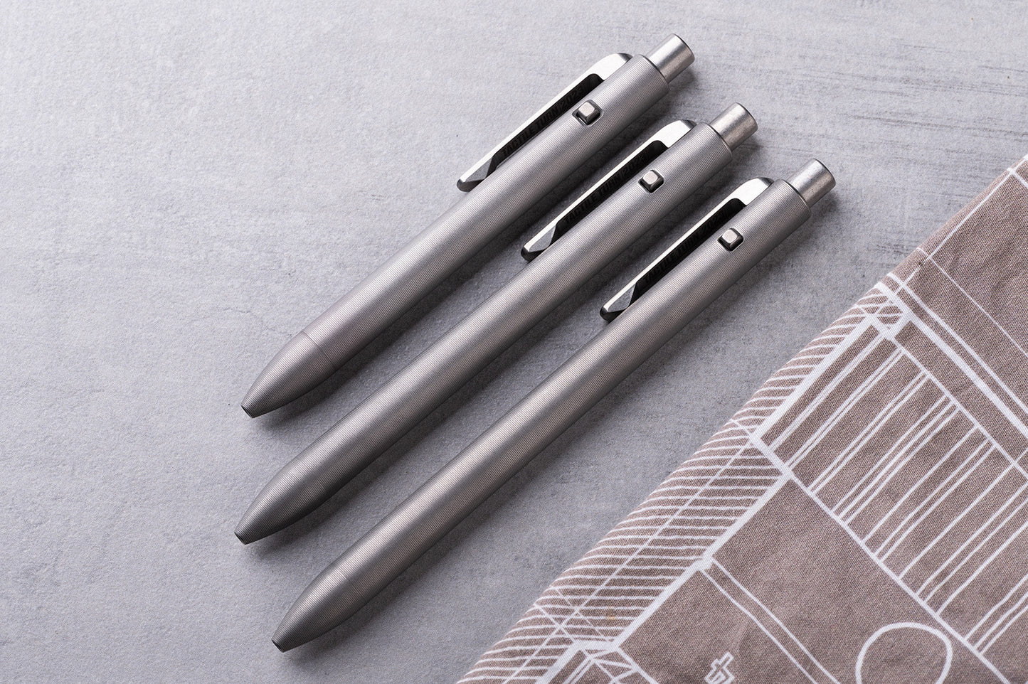 Tactile Turn Standard Side Click Pen -  Titanium Stonewashed