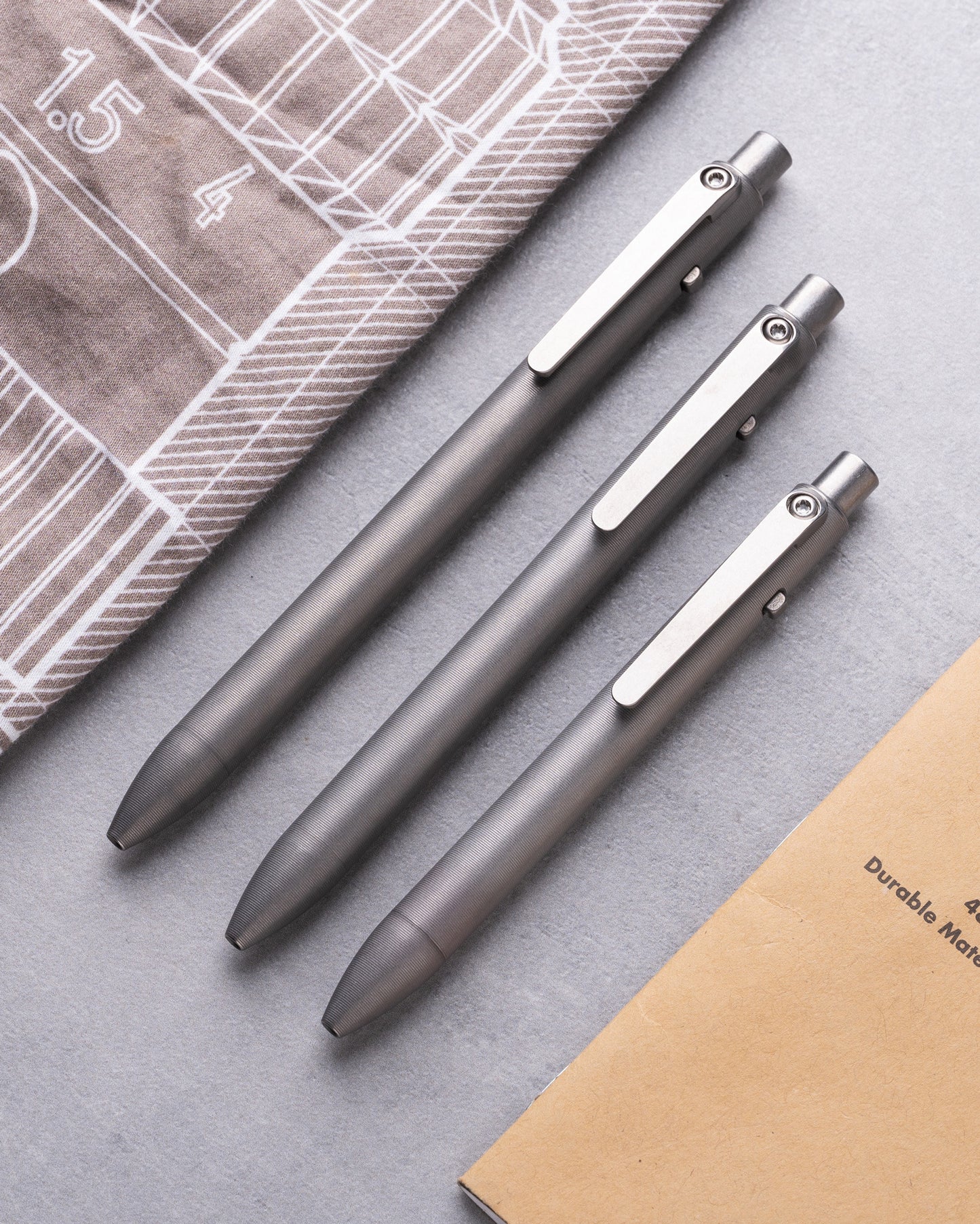 Tactile Turn Standard Side Click Pen -  Titanium Stonewashed