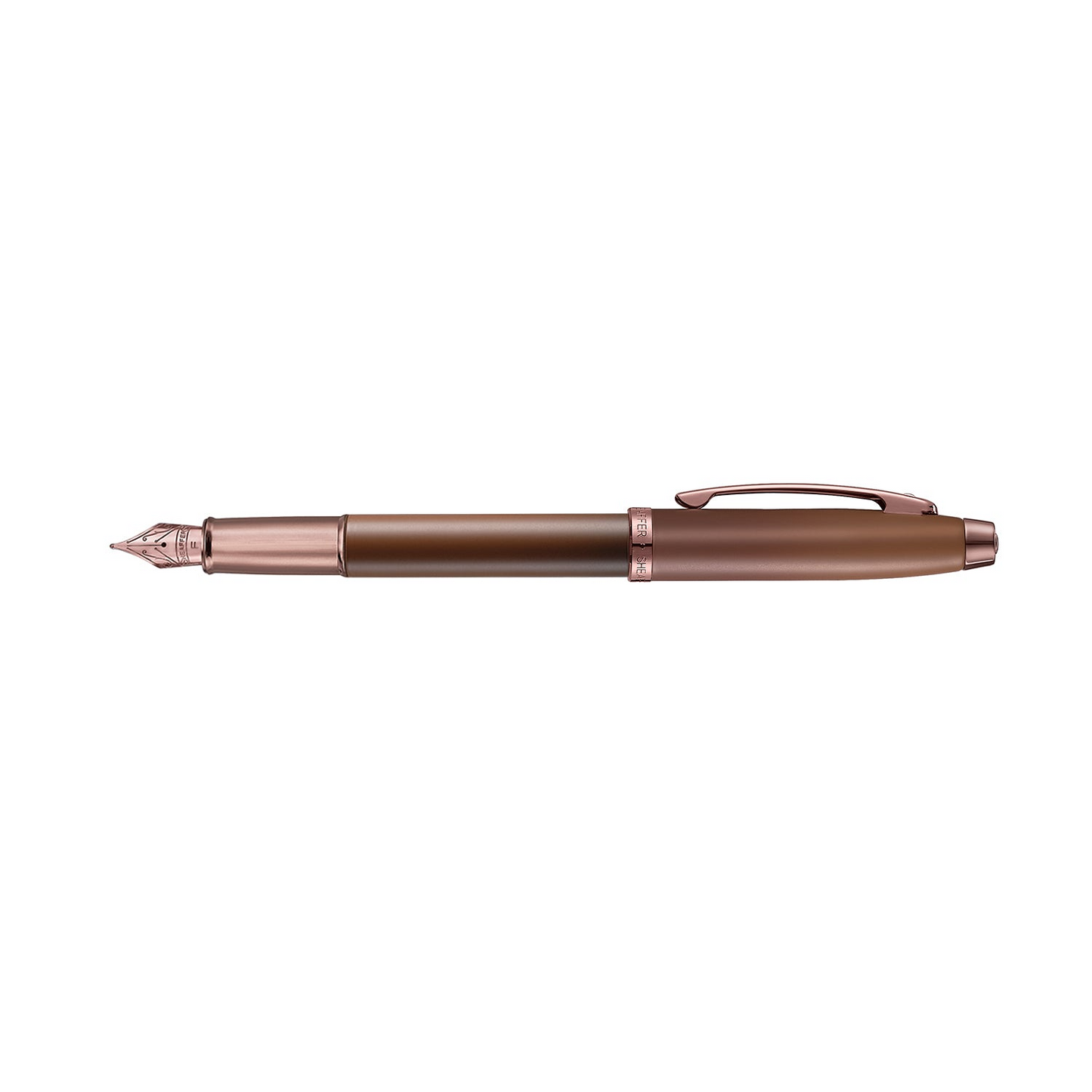 Sheaffer 100 Coffee Edition Fountain Pen - Matt Brown with PVD Trim