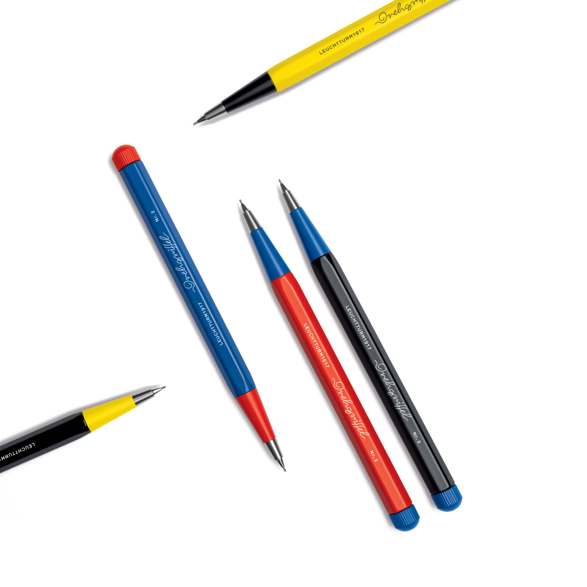 Leuchtturm1917 Drehgriffel Nr. 2 Bauhaus Edition Pencil (.7mm) - Red/Royal Blue