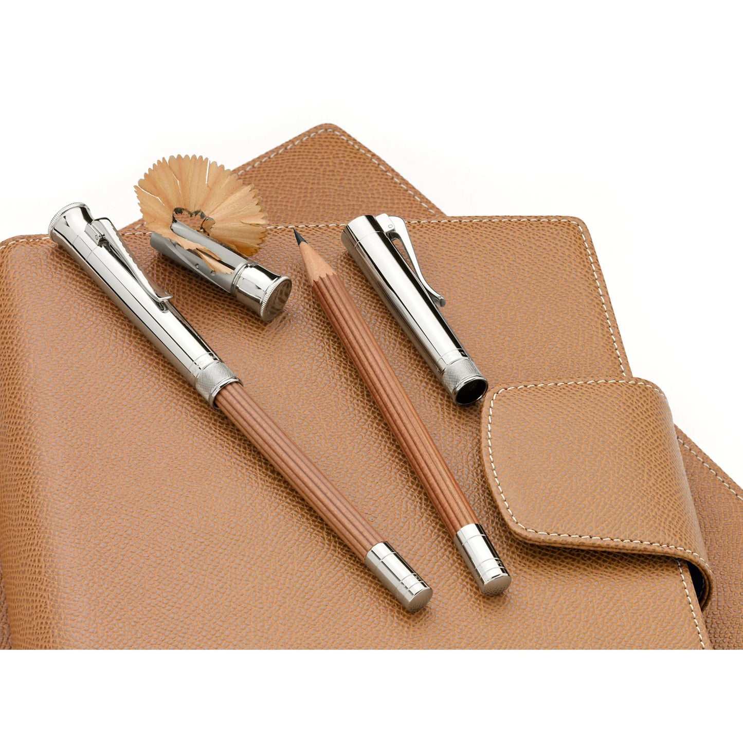 Graf von Faber-Castell Perfect Pencil - Brown and Platinum Plated Trim