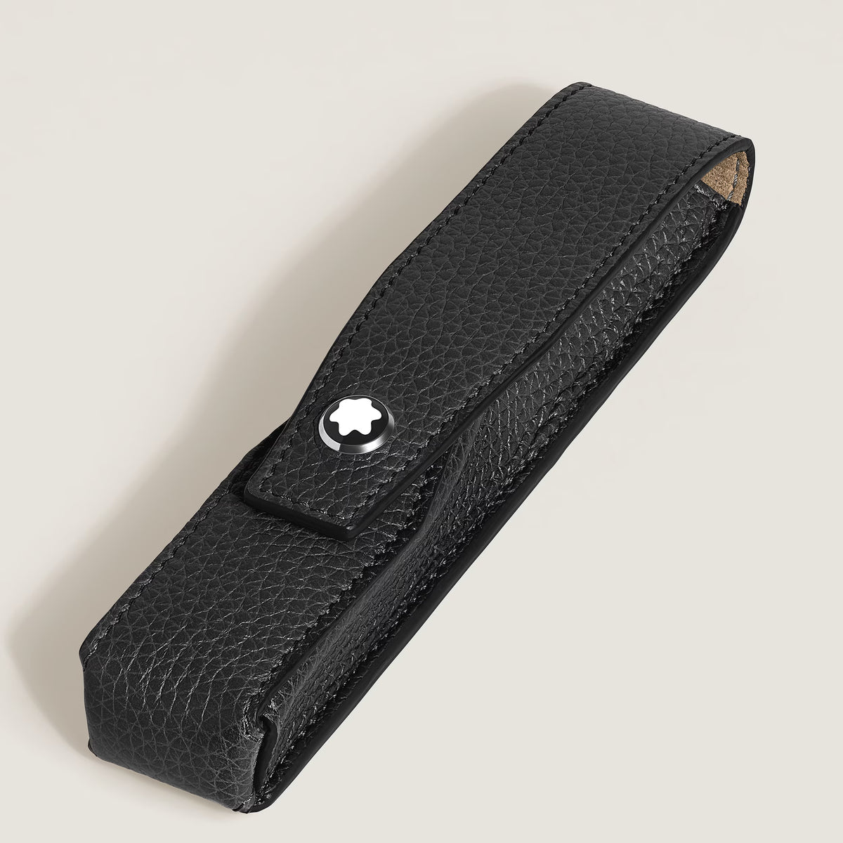 Montblanc Grain Leather Envelope 1-Pen Pouch - Black