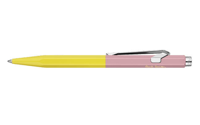 Caran d'Ache 849 Paul Smith Ballpoint - Chartreuse Yellow/Rose Pink (Special Edition)
