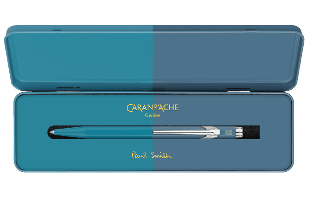 Caran d'Ache 849 Paul Smith Ballpoint - Cyan Blue/Steel Blue (Special Edition)
