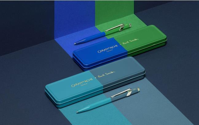 Caran d'Ache 849 Paul Smith Ballpoint - Cyan Blue/Steel Blue (Special Edition)