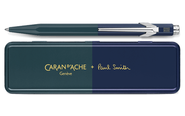 Caran d'Ache 849 Paul Smith Ballpoint - Racing Green/Navy Blue (Special Edition)