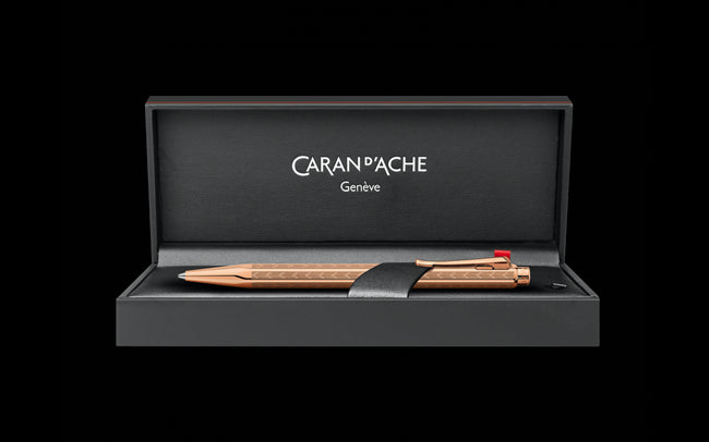 Caran d'Ache Ecridor Ballpoint - Chevron Rose Gold