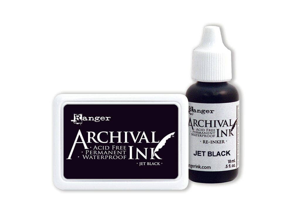 Ranger Ink Archival Ink Pads Re-Inker - Jet Black (0.5oz)