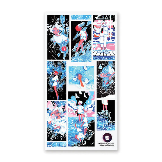 Faire Stickii Sticker Sheet - With the Waves