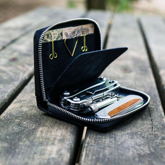 Galen Leather EDC Wallet - Black