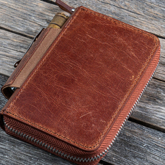 Galen Leather EDC Wallet - Crazy Horse Tan
