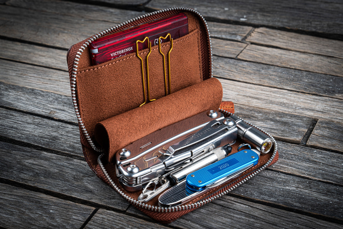 Galen Leather EDC Wallet - Crazy Horse Tan