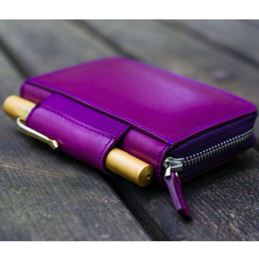 Galen Leather EDC Wallet - Purple