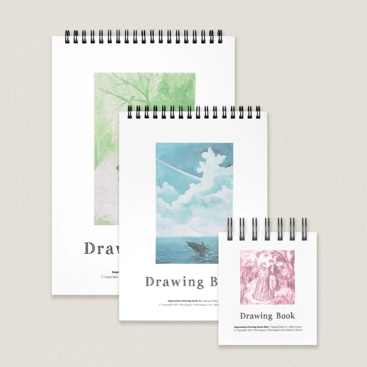 Wearingeul Impression Drawing Book - B5 Size (40 Sheets)