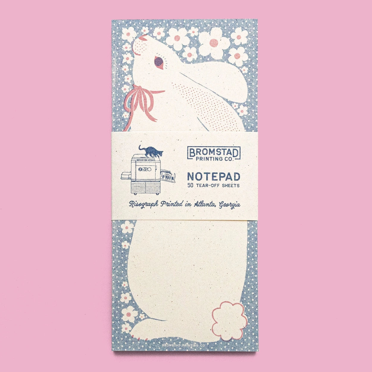 Bromstad Printing Risograph Notepad - Bunny