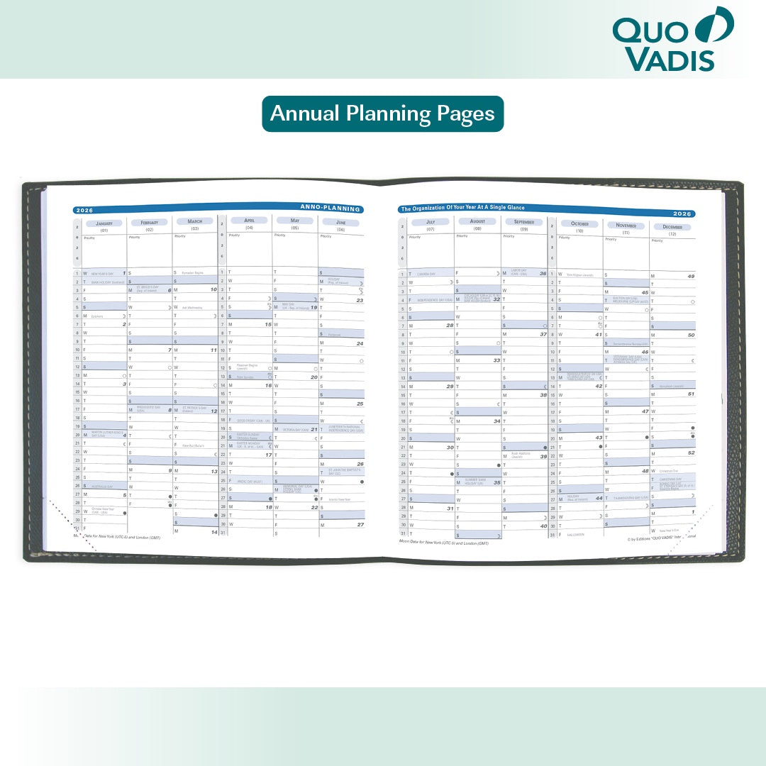 Quo Vadis 2026 Executive Weekly Planner - Texas Violet