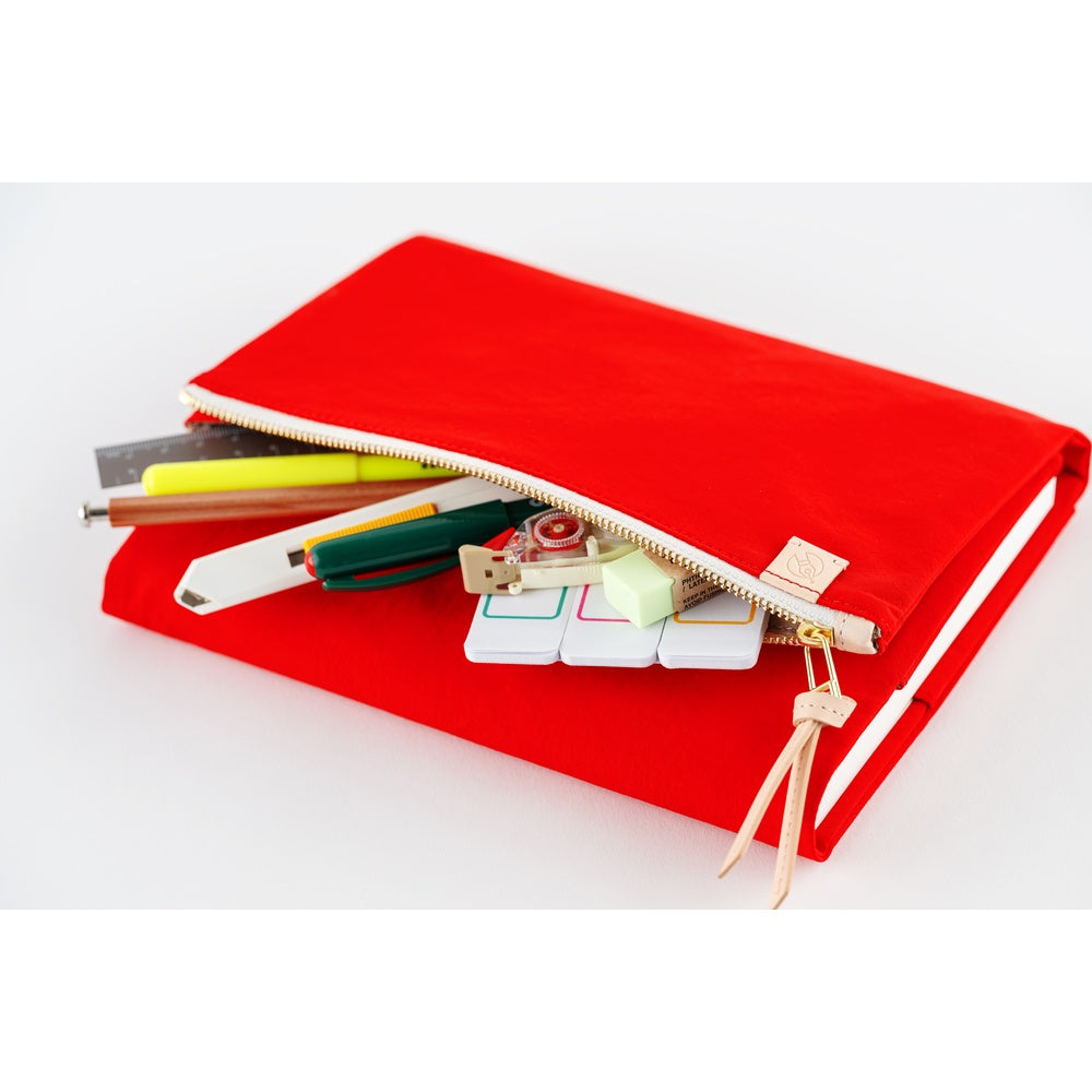 Hobonichi A5 Cousin Cover Only - Tragen: Red