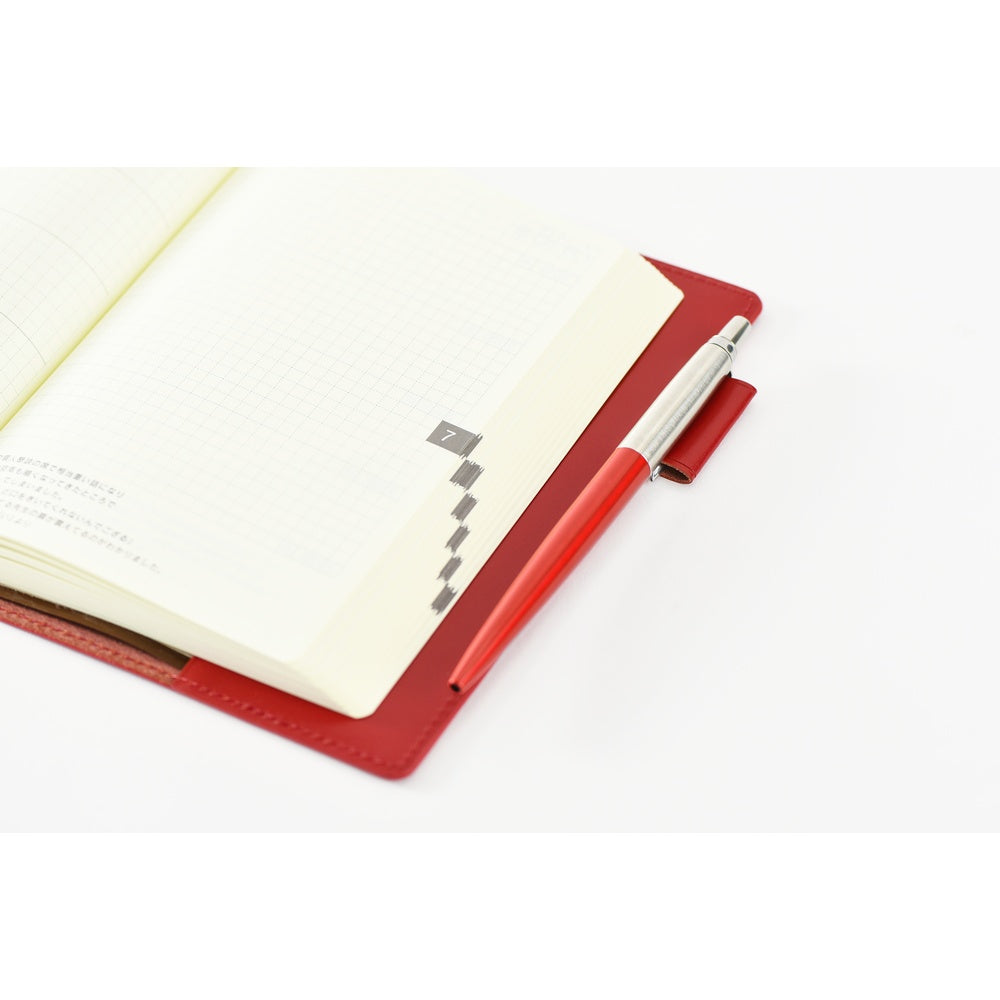 Hobonichi A6 Techo 5-Year Leather Cover Only - Red