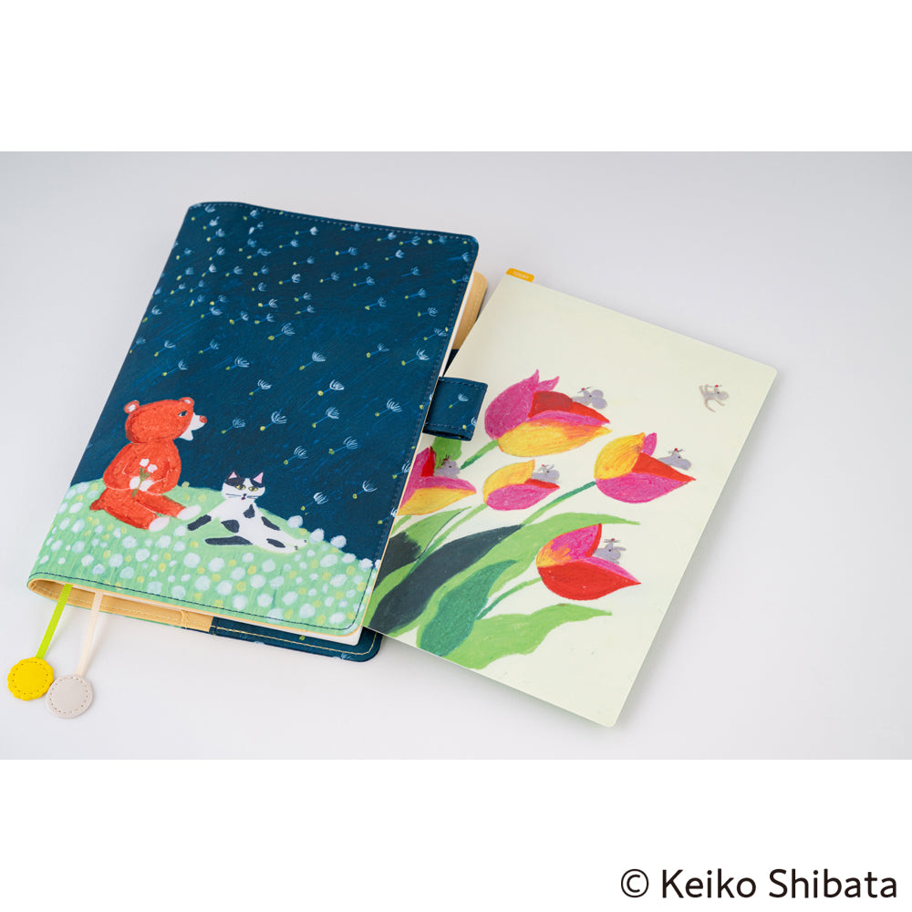 Hobonichi A5 Cousin Cover Only - Keiko Shibata: Gentle breeze in a dandelion field