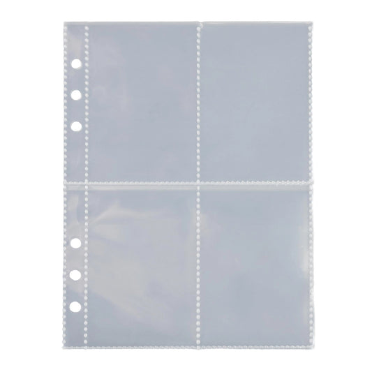 Menmin Made A5 Journal Bag Accessory Refill - Clear 4-Pocket Holder (10 Pack)
