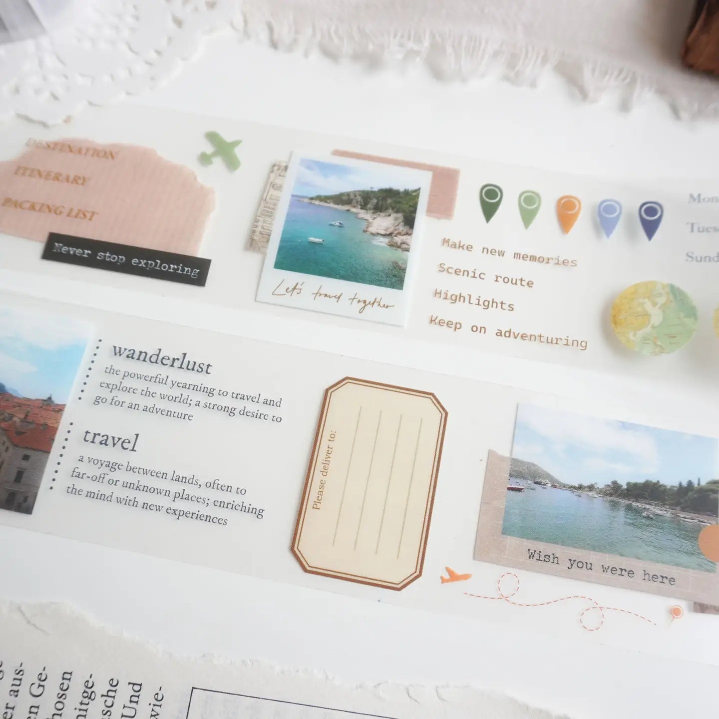Note & Wish Washi Tape - Wanderlust PET