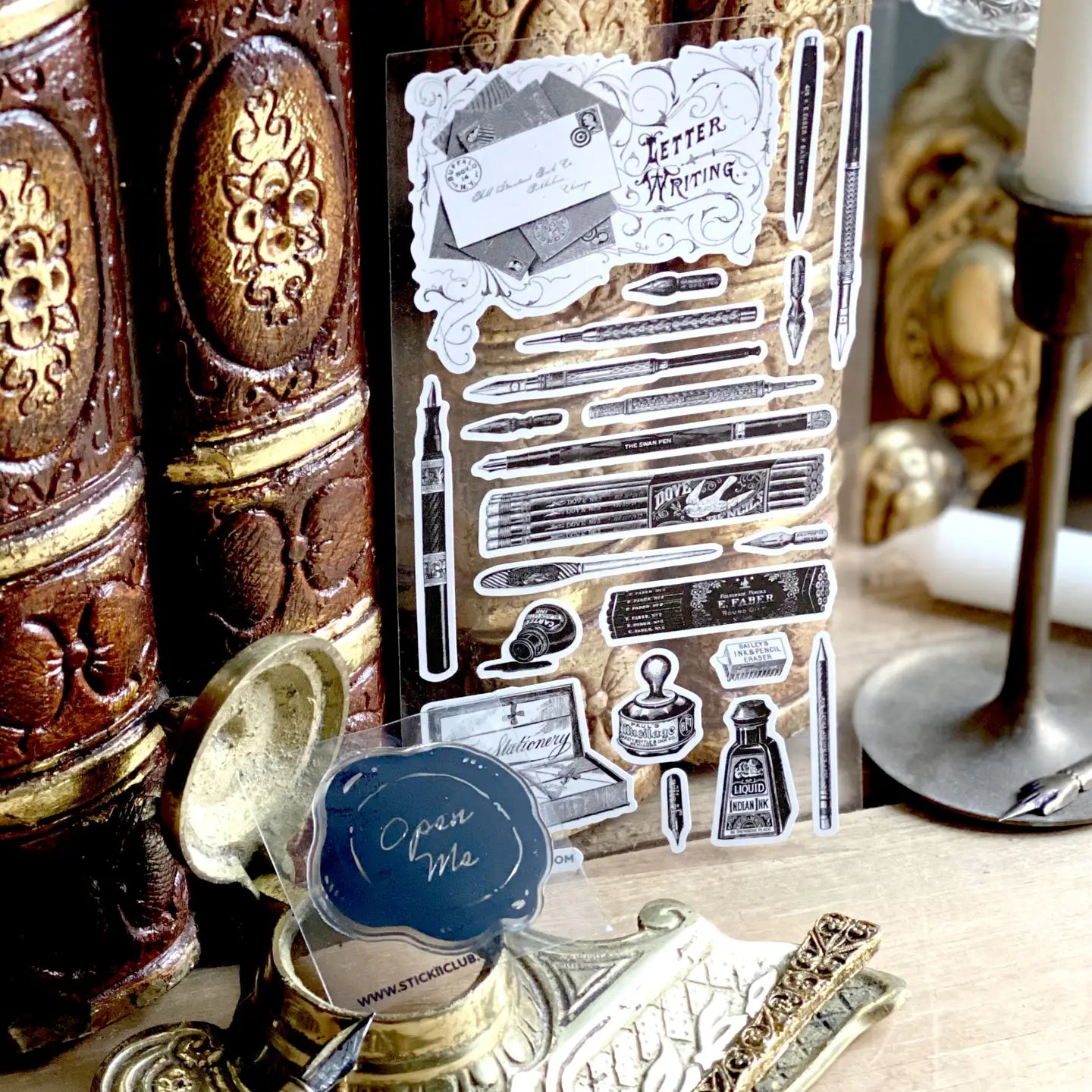 Faire Stickii Sticker Sheet - Antique Writing Set