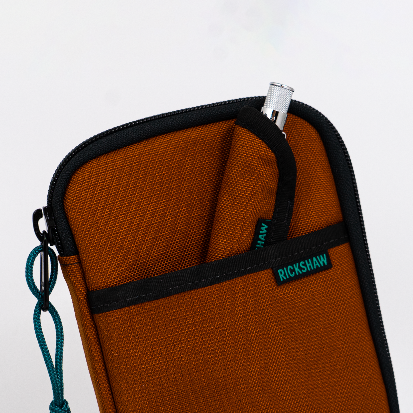 Rickshaw Bagworks Fillmore Pen Case - Clay with Peacock