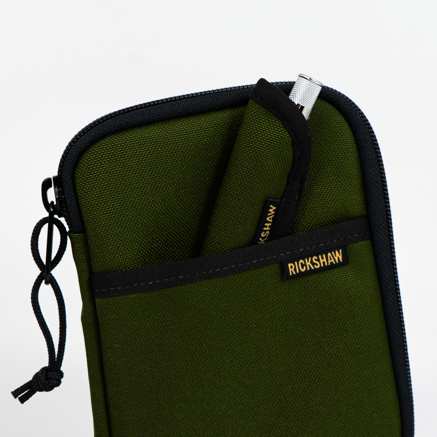 Rickshaw Bagworks Fillmore Pen Case - Moss with Sandstone