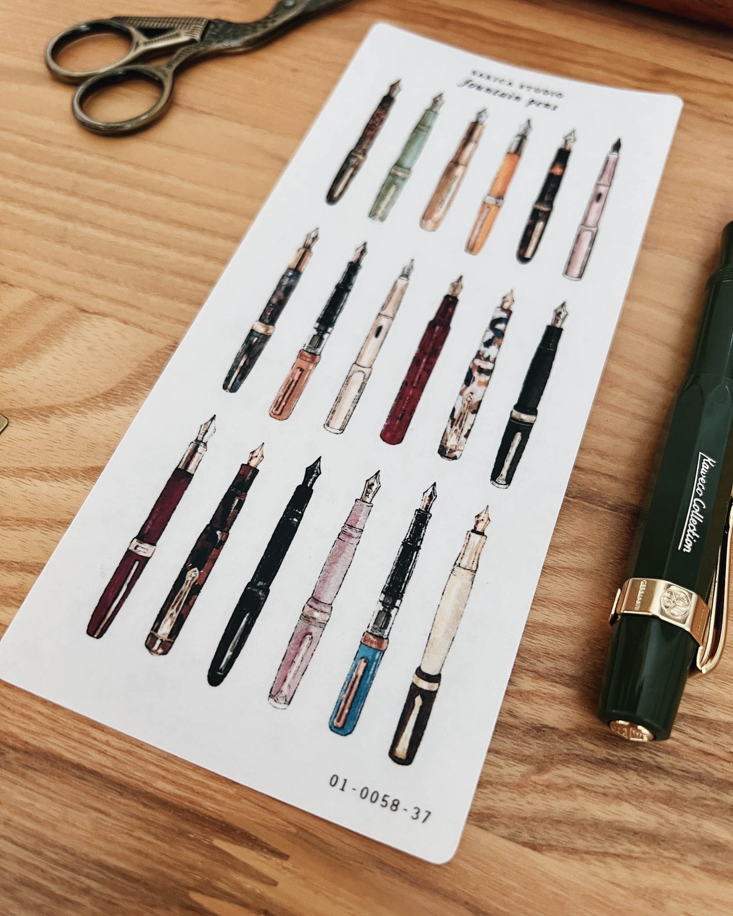 Sarica Studio Stickers - Fountain Pens