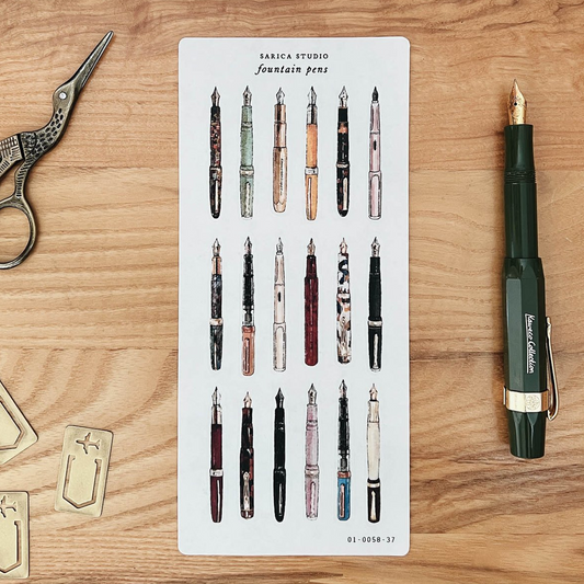 Sarica Studio Stickers - Fountain Pens