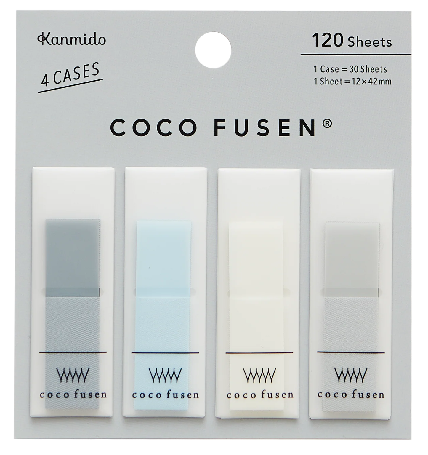 Kanmido Coco Fusen Medium Sticky Notes - Cool Gray