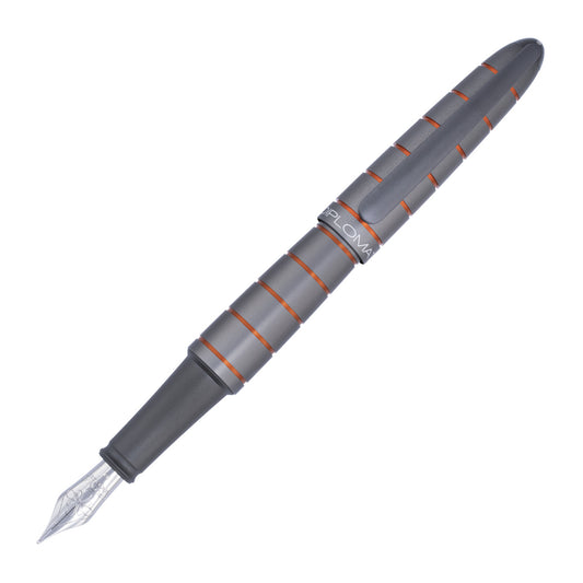 Diplomat Elox Ring Fountain Pen - Grey and Orange