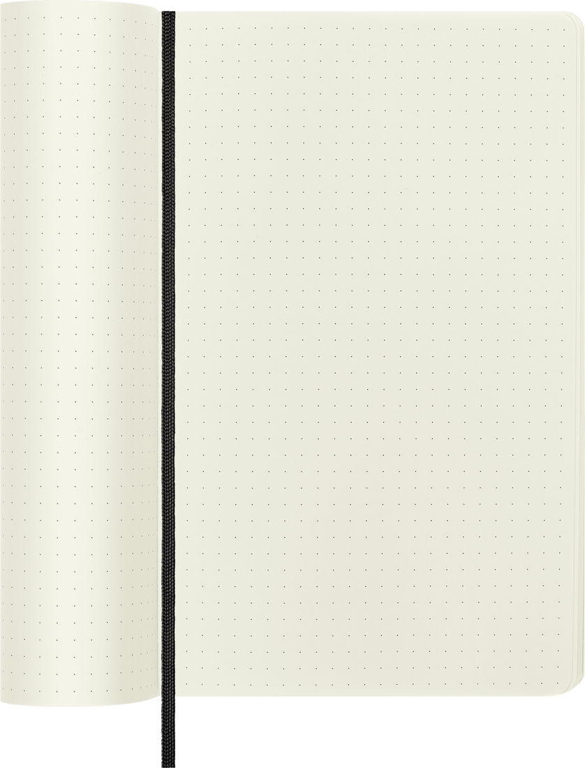 Moleskine Large Softcover Classic Dotted Notebook - Black