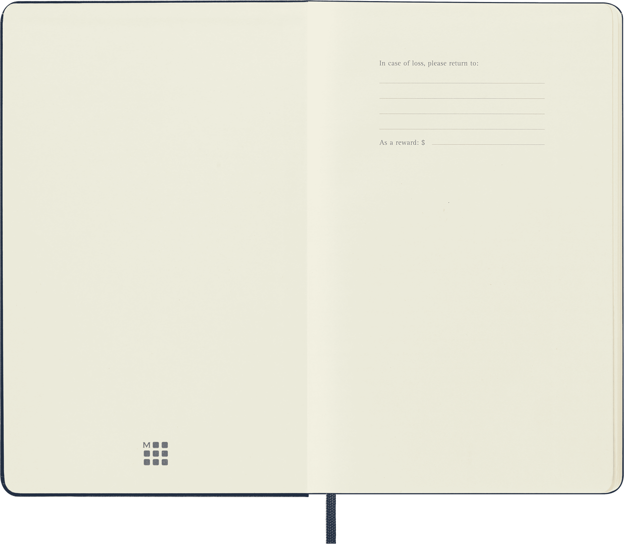 Moleskine Large Hardcover Classic Plain Notebook - Sapphire Blue