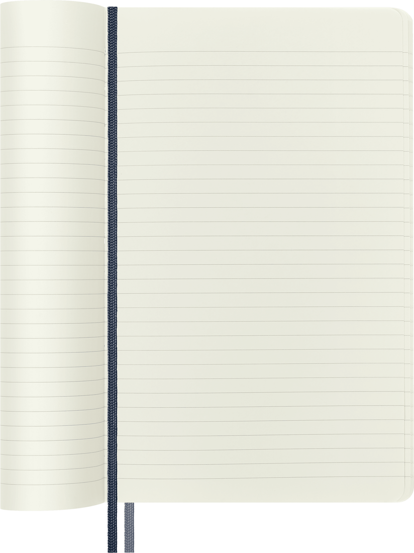 Moleskine Large Softcover Classic Expanded Ruled Notebook - Sapphire Blue