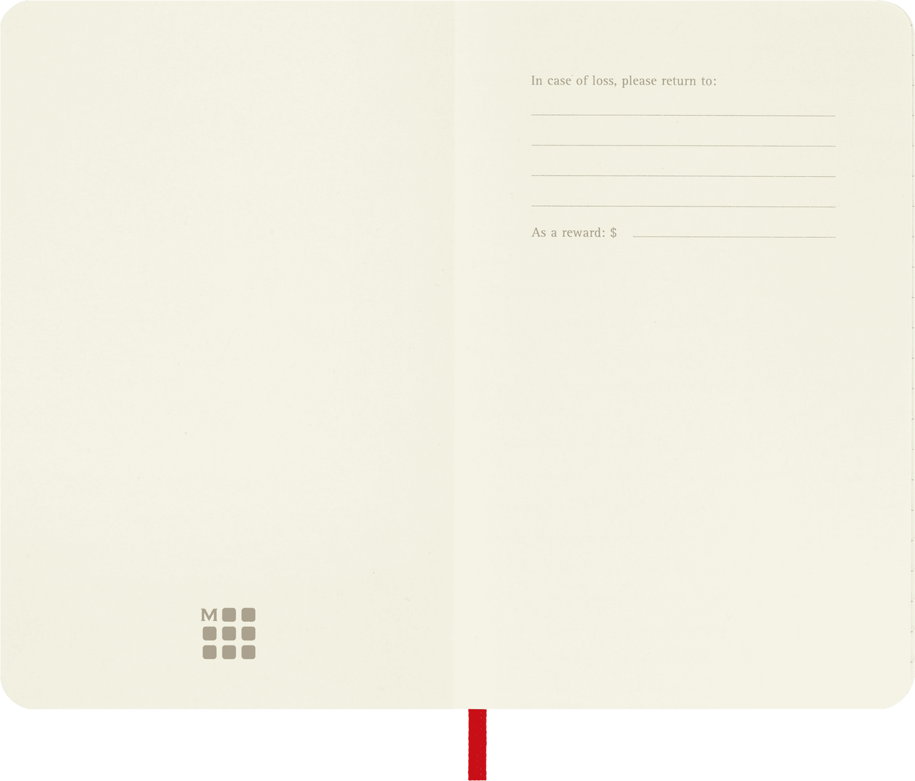 Moleskine Classic Colored Pocket Softcover Ruled Notebook - Scarlet Red