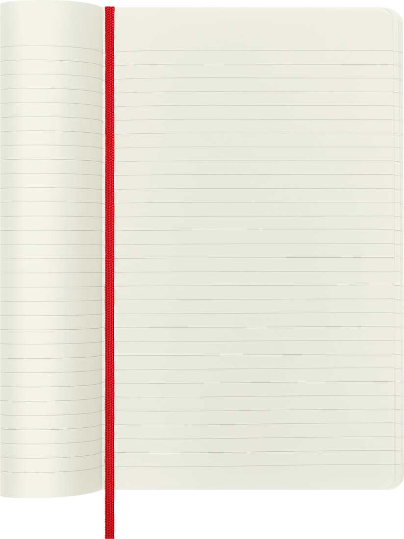 Moleskine Large Softcover Classic Ruled Notebook - Scarlet Red