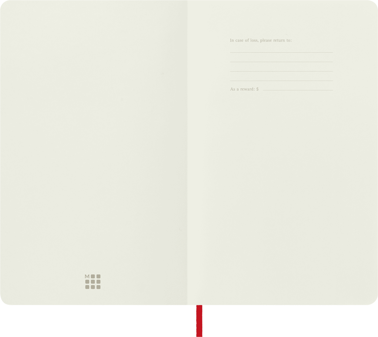 Moleskine Large Softcover Classic Squared Notebook - Scarlet Red