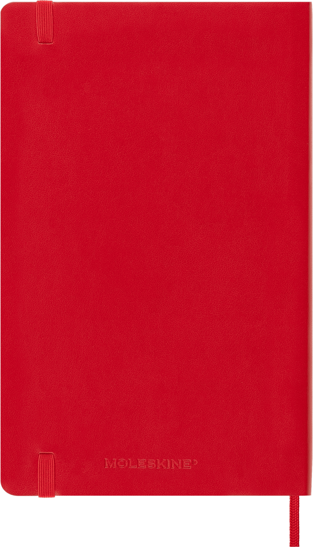 Moleskine Large Softcover Classic Squared Notebook - Scarlet Red