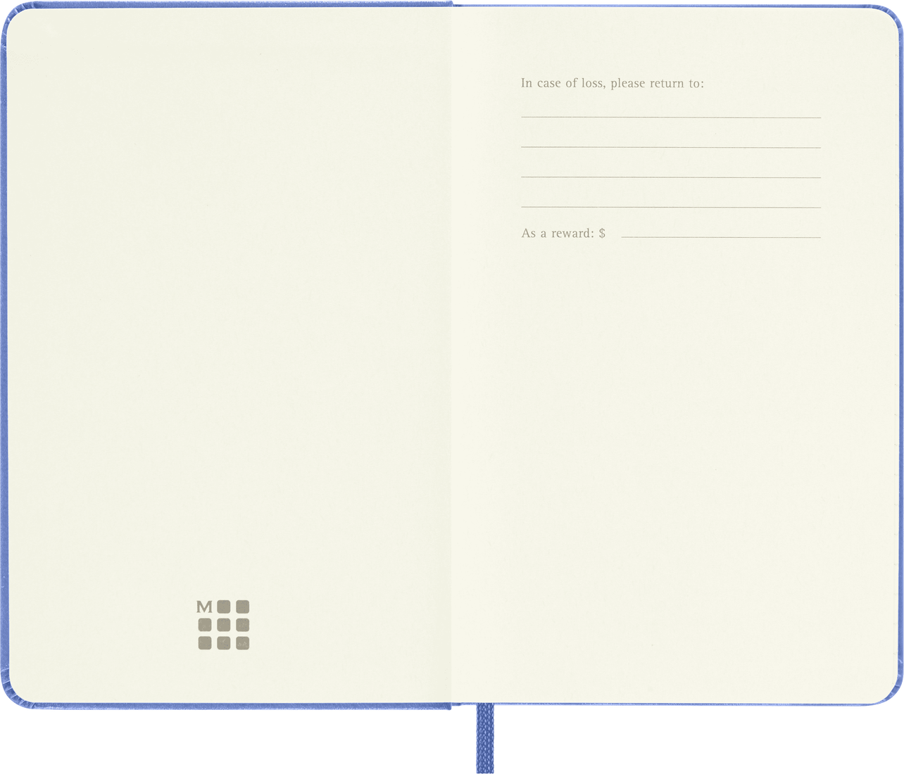 Moleskine Pocket Hardcover Classic Ruled Notebook - Hydrangea Blue