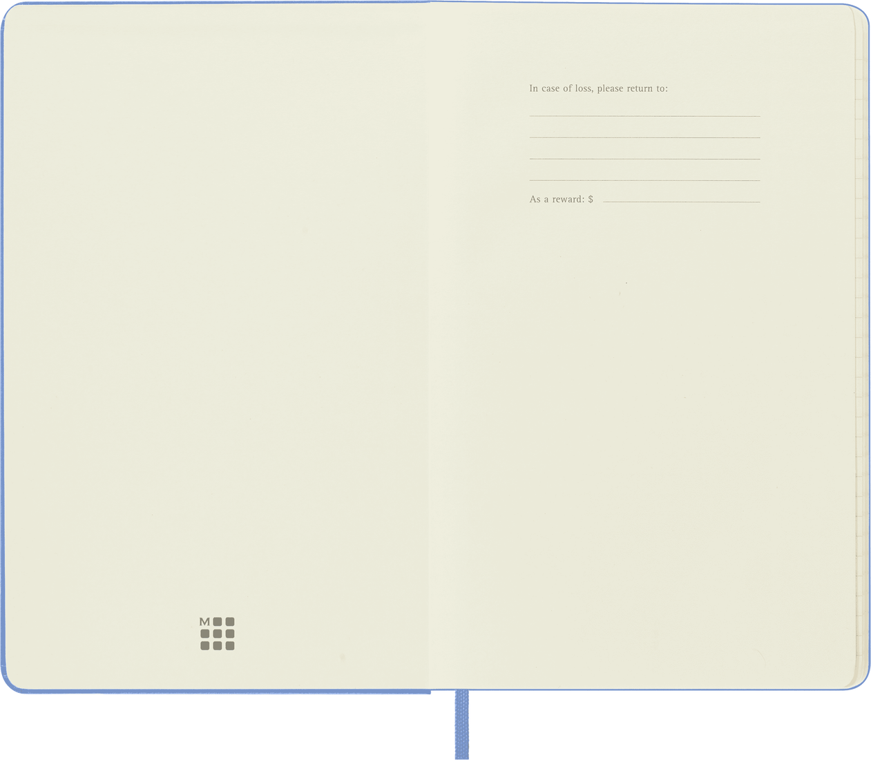 Moleskine Large Hardcover Classic Ruled Notebook - Hydrangea Blue