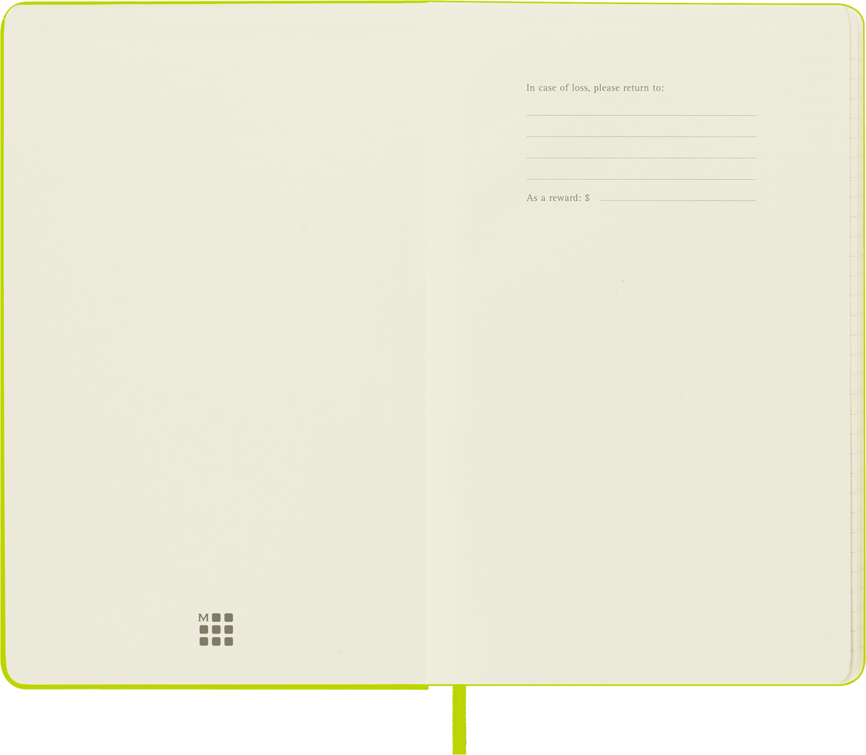 Moleskine Large Hardcover Classic Ruled Notebook - Lemon Green