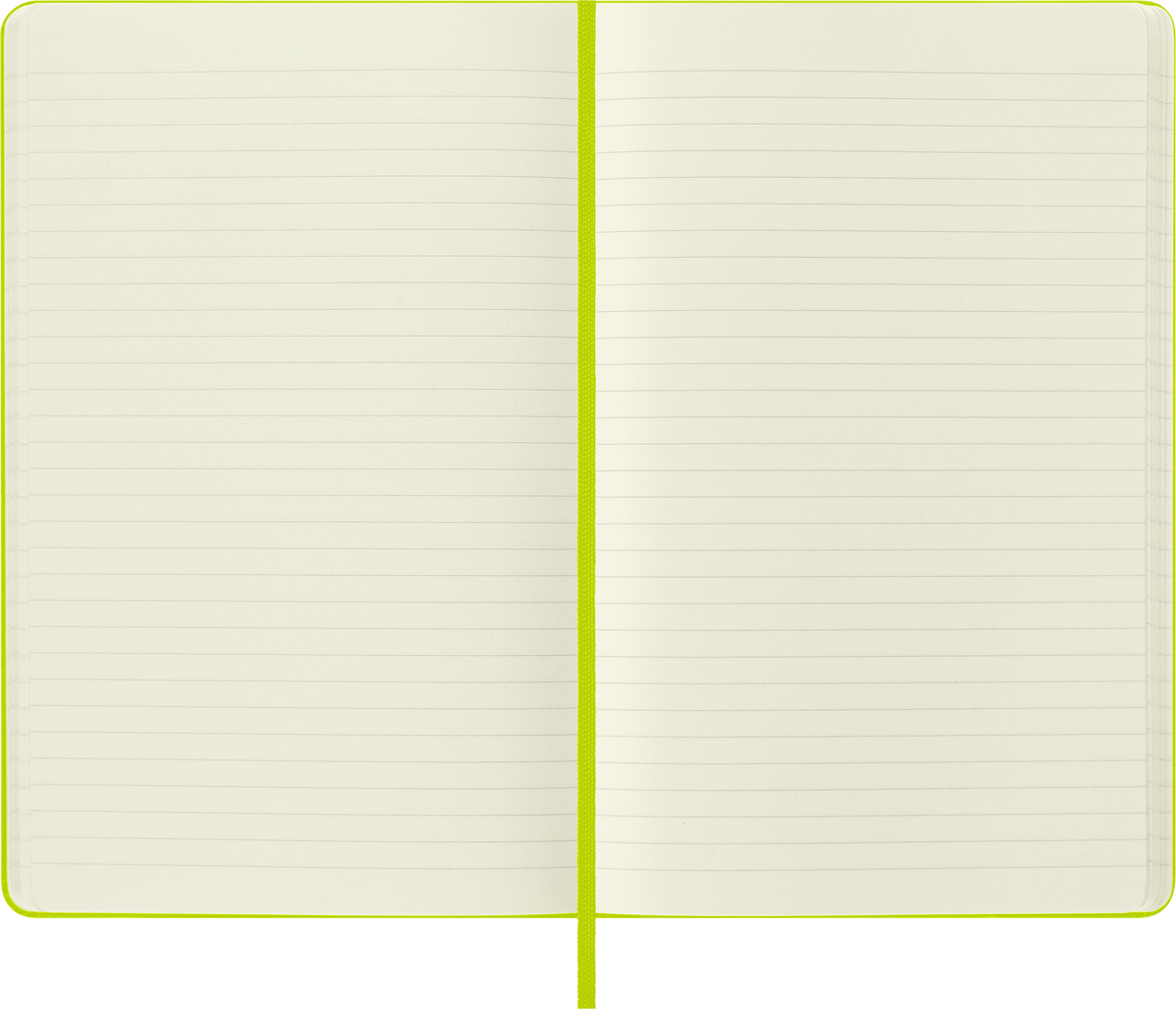 Moleskine Large Hardcover Classic Ruled Notebook - Lemon Green