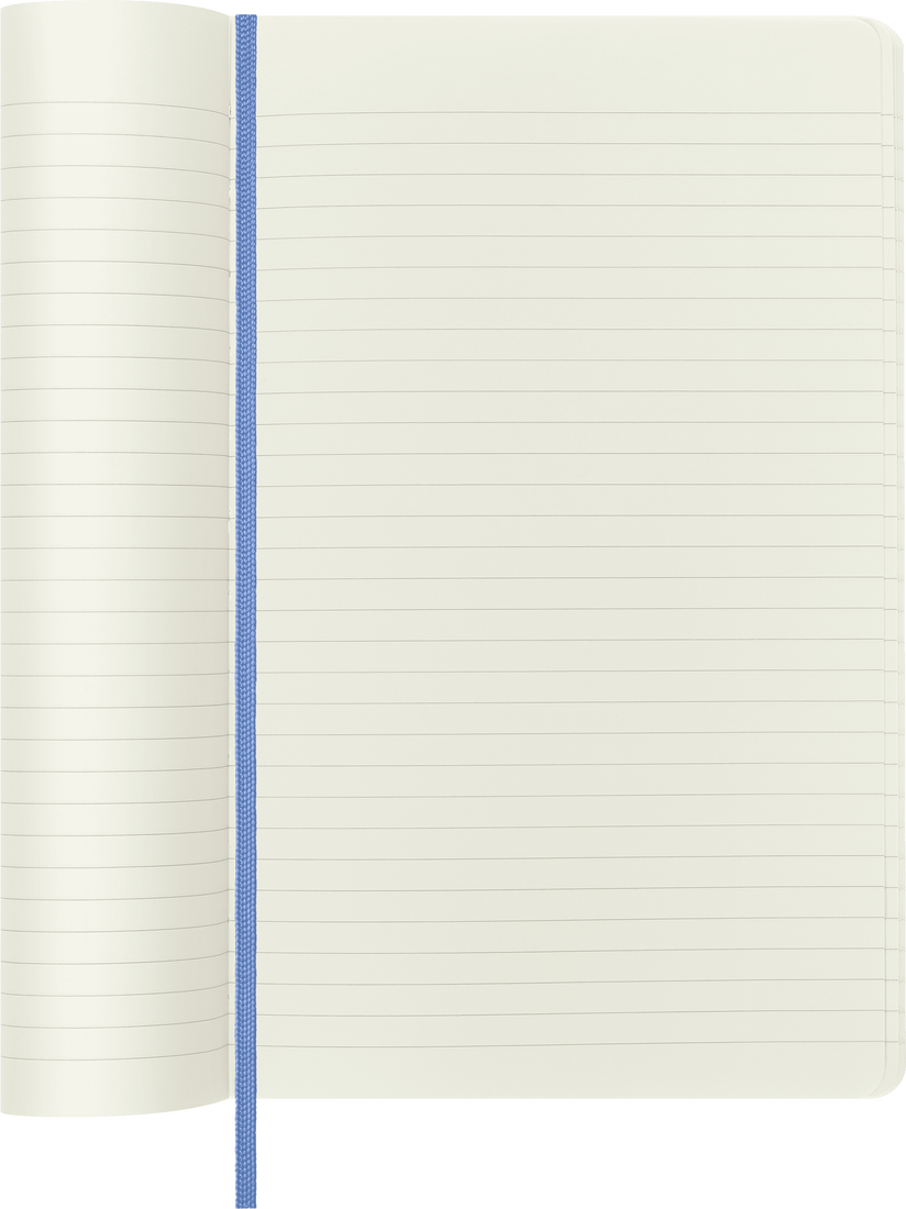 Moleskine Large Softcover Classic Ruled Notebook - Hydrangea Blue