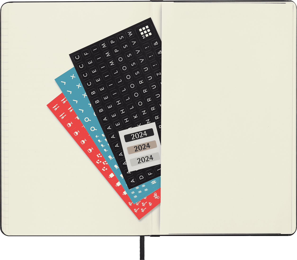 Moleskine 2024 Large Hardcover Classic Weekly Planner - Black